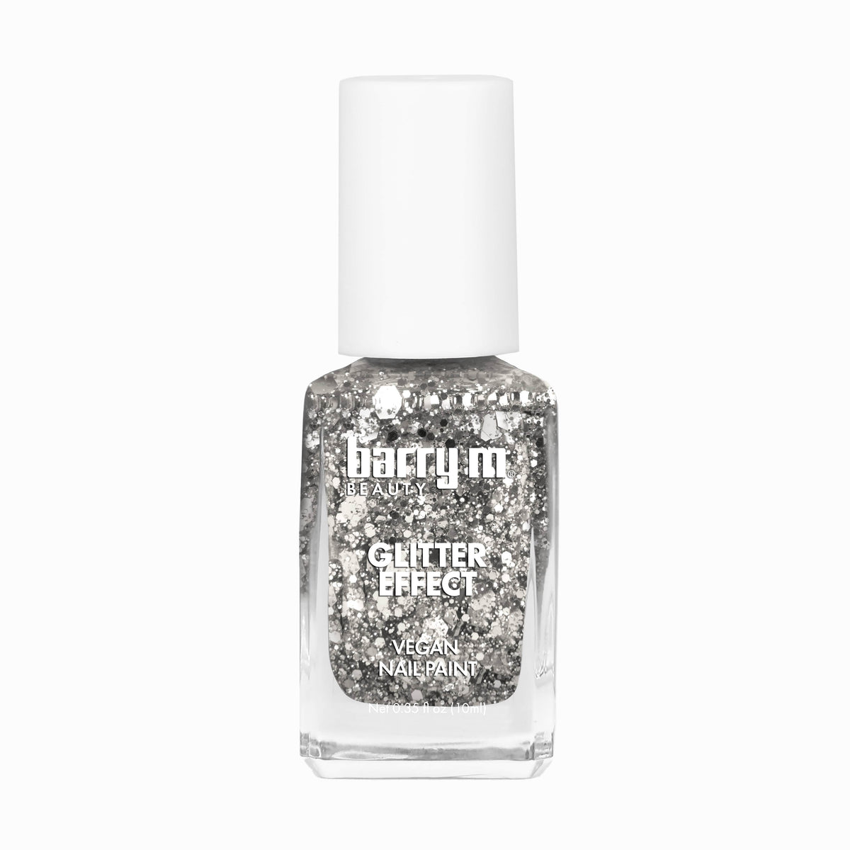 Glitter Effect Black Nail Polish | Black Tie F-CGNP8