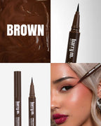 Precision Liquid Liner Waterproof Brush Tip Pen | Brown F-BRLE
